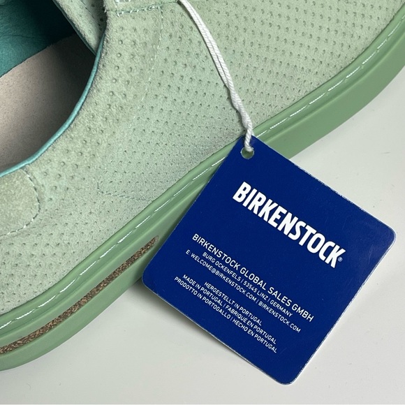 Birkenstocks Bend Low Suede Embossed Sneakers in Green Matcha Sz 38 - Picture 12 of 15